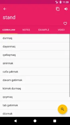 Azerbaijani English Dictionary android App screenshot 4